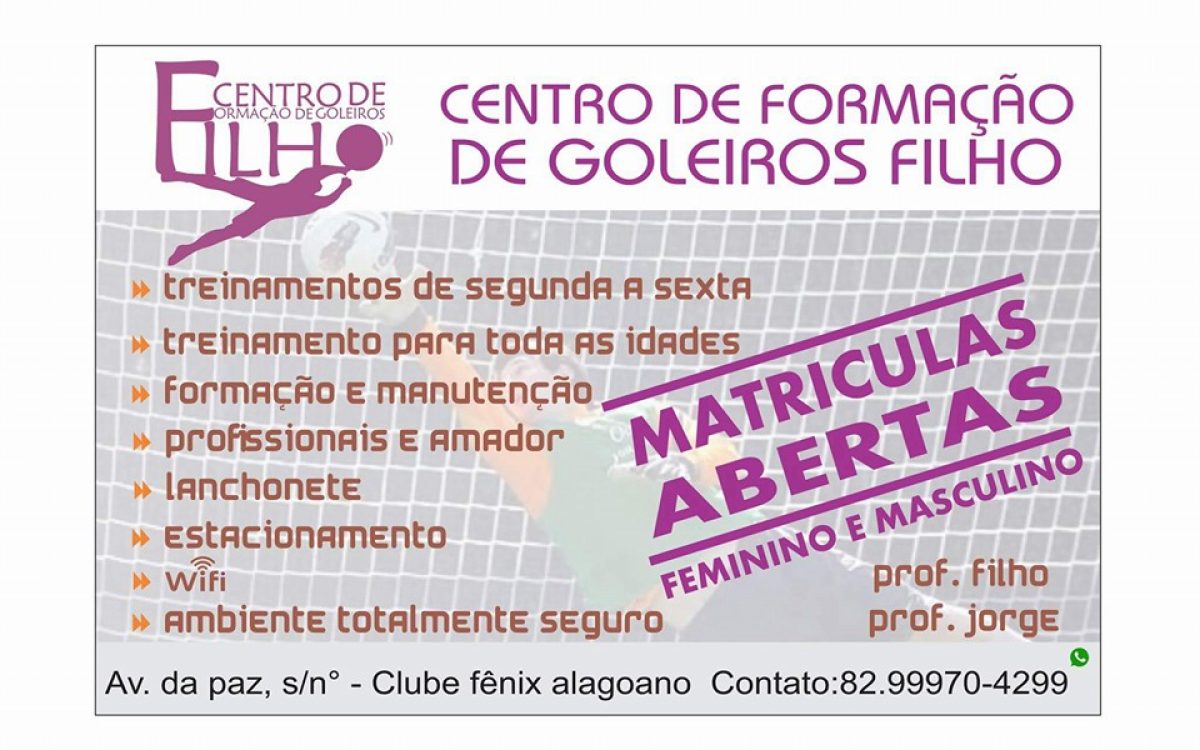 O SUCESSO DA ESCOLA DE GOLEIROS FILHO, PIONEIRA EM ALAGOAS