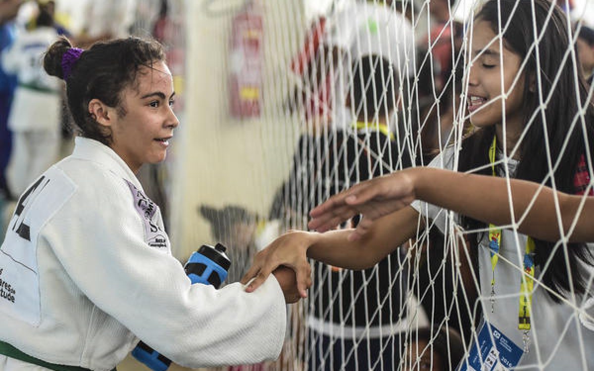 Joo Pessoa - 22/09/2016 - Jogos Escolares da Juventude 2016 - 
Etapa 12 a 14 - Jud feminino.
Maria Mata (AL), de branco, conquistou a medalha de ouro na categoria ate 44kg
Foto: Wander Roberto/Exemplus/COB